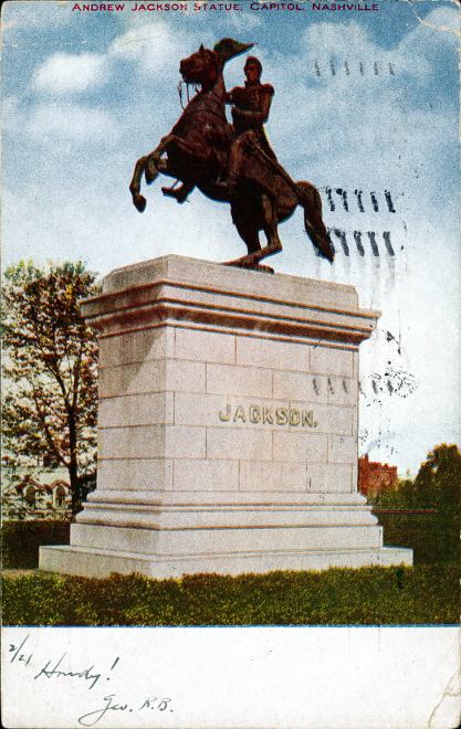 [Andrew Jackson Statue, Capitol, Nashville postcard]