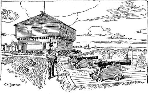 [Block-house and Battery in the Old Fort, Toronto, 1812]