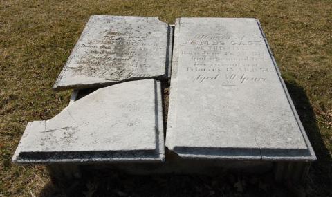[Tombstones of James and Mary Gage]