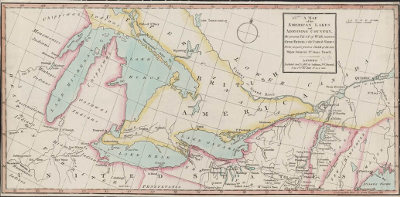 [A map of the American lakes and adjoining country, the present seat of war between Great Britain the United States.]