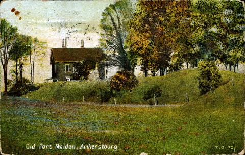 [Old Fort Malden, Amherstburg postcard]
