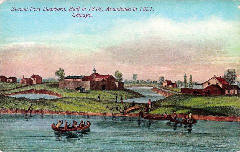 [Second Fort Dearborn, Built in 1816, Abandoned 1821, Chicago.]